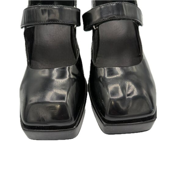 Jeffrey Campbell Reine Mary Jane Heels 8 Black Goth Halloween Emo Whimsygoth - Picture 5 of 9